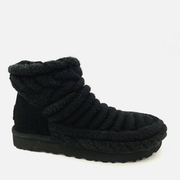 UGG Classic Mini Chunky Knit Boots Womens 7 Boho Whimsygoth Twee Dark Academia - Picture 2 of 12